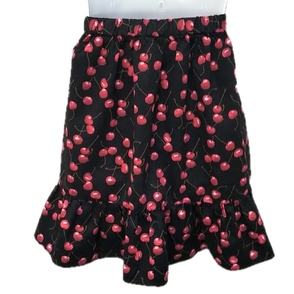 Crewcuts Cherry Print Cotton Ruffle Skirt - Picture 3 of 4